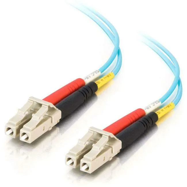 2M Lc-Lc 10Gb 50/125 Om3 Duplex Multimode Pvc Fiber Optic Cable - Aqua