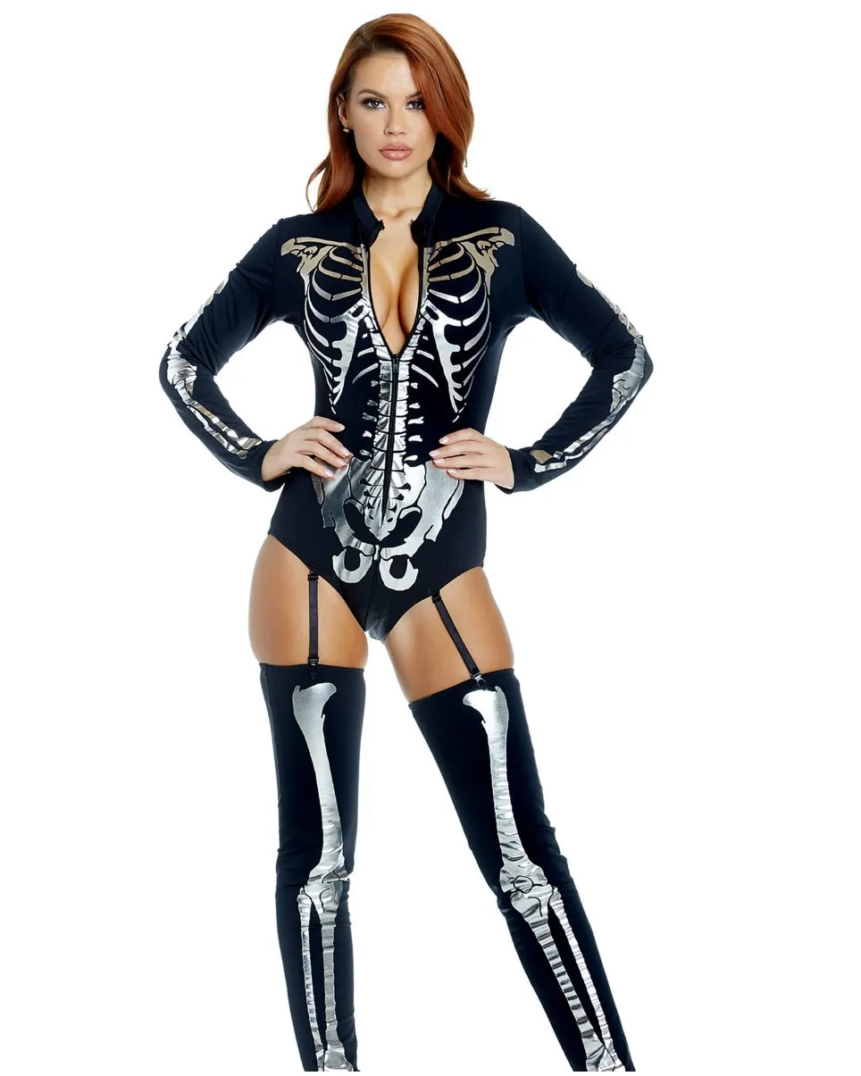 2pc Bone To Pick Skeleton Costume