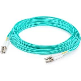 Addon 15M Hp Bk841A Compatible Lc (Male) To Lc (Male) Aqua Om4 Duplex Fiber Ofnr (Riser-Rated) Patch Cable