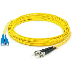 AddOn 1m SC (Male) to ST (Male) Straight Yellow OS2 Duplex LSZH Fiber Patch Cable ADD-ST-SC-1M9SMFLZ