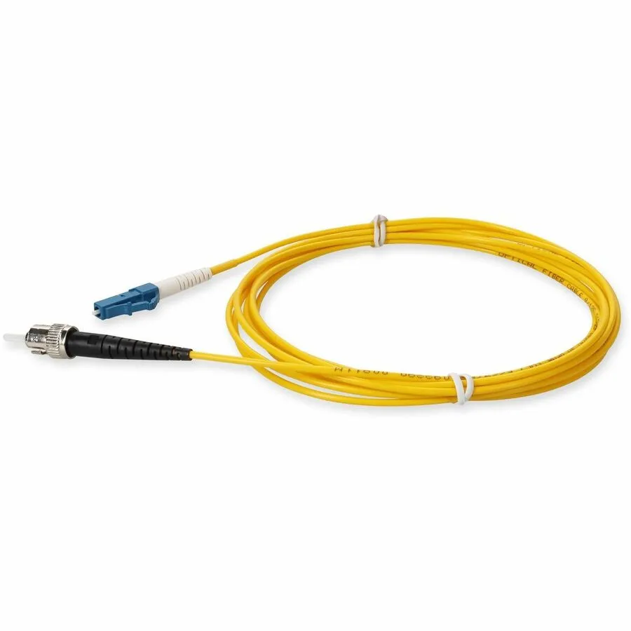 AddOn 5m LC (Male) to ST (Male) Yellow OS2 Simplex Fiber OFNR (Riser-Rated) Patch Cable ADD-ST-LC-5MS9SMF