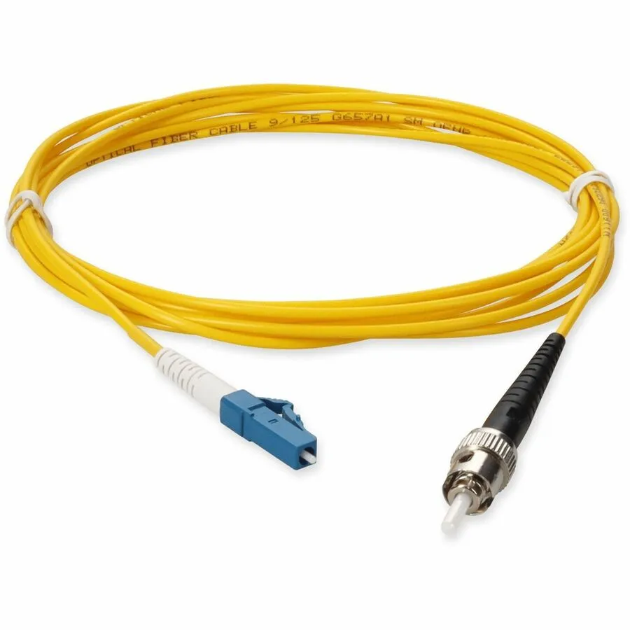 AddOn 5m LC (Male) to ST (Male) Yellow OS2 Simplex Fiber OFNR (Riser-Rated) Patch Cable ADD-ST-LC-5MS9SMF