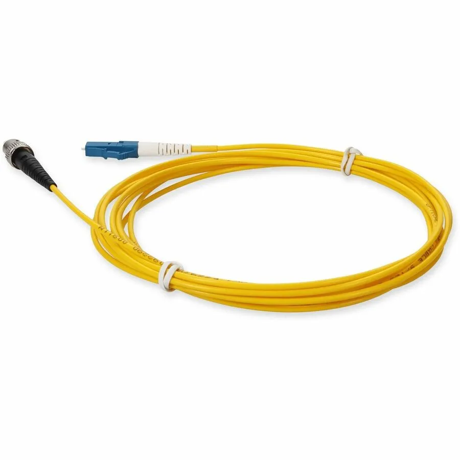 AddOn 5m LC (Male) to ST (Male) Yellow OS2 Simplex Fiber OFNR (Riser-Rated) Patch Cable ADD-ST-LC-5MS9SMF