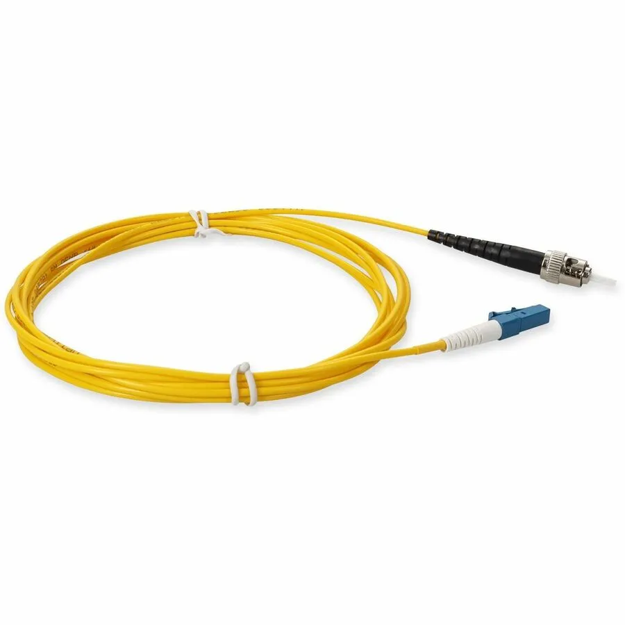 AddOn 5m LC (Male) to ST (Male) Yellow OS2 Simplex Fiber OFNR (Riser-Rated) Patch Cable ADD-ST-LC-5MS9SMF