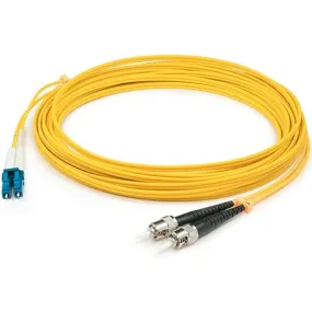 AddOn 5m LC (Male) to ST (Male) Yellow OS2 Simplex Fiber OFNR (Riser-Rated) Patch Cable ADD-ST-LC-5MS9SMF