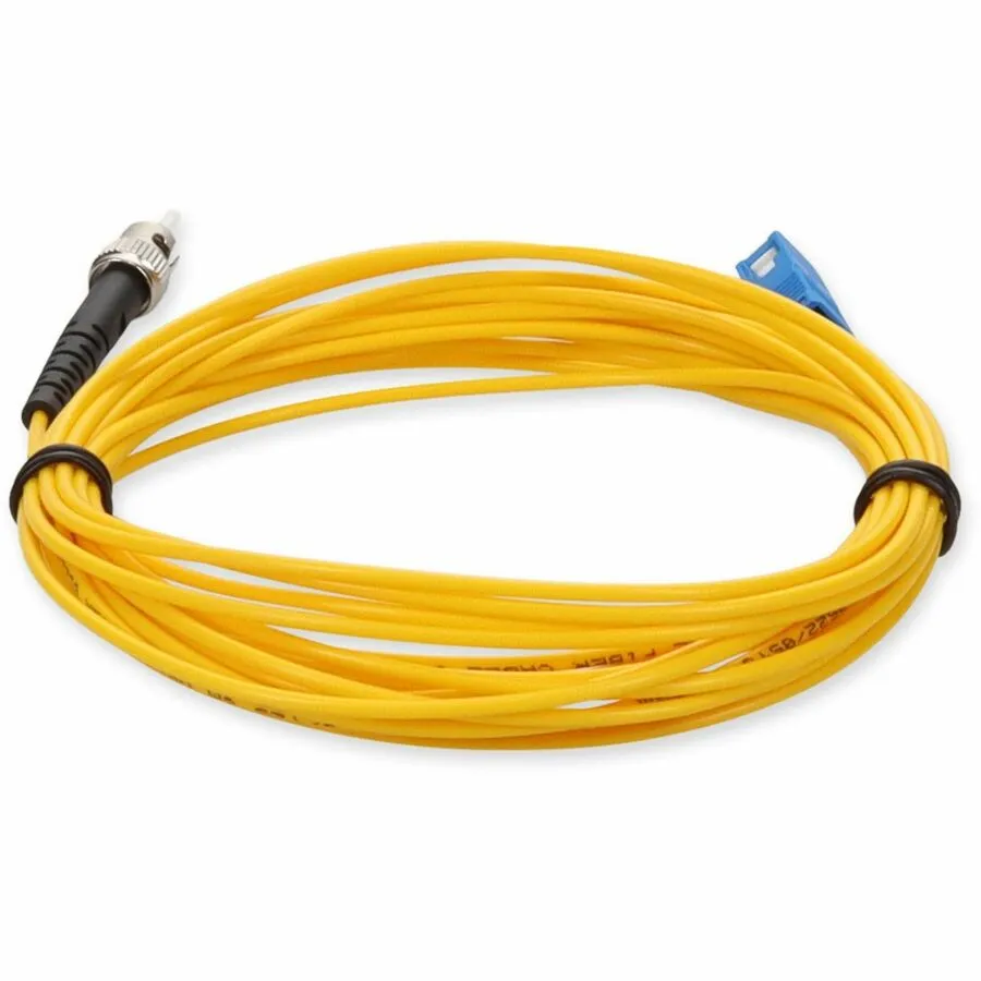 AddOn 5m SC (Male) to ST (Male) Yellow OS2 Simplex Fiber OFNR (Riser-Rated) Patch Cable ADD-ST-SC-5MS9SMF