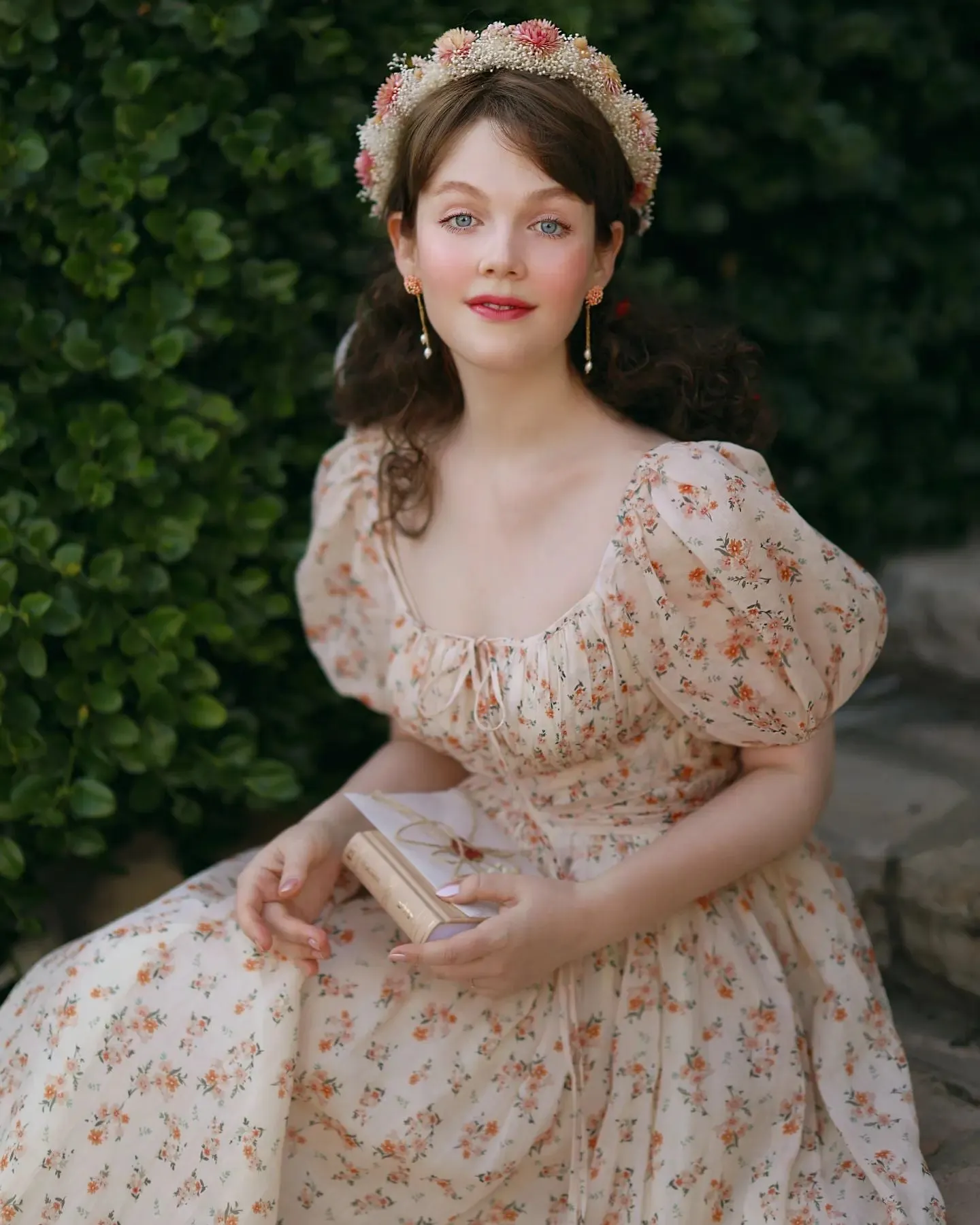 Alice 19 | Garden Floral linen dress