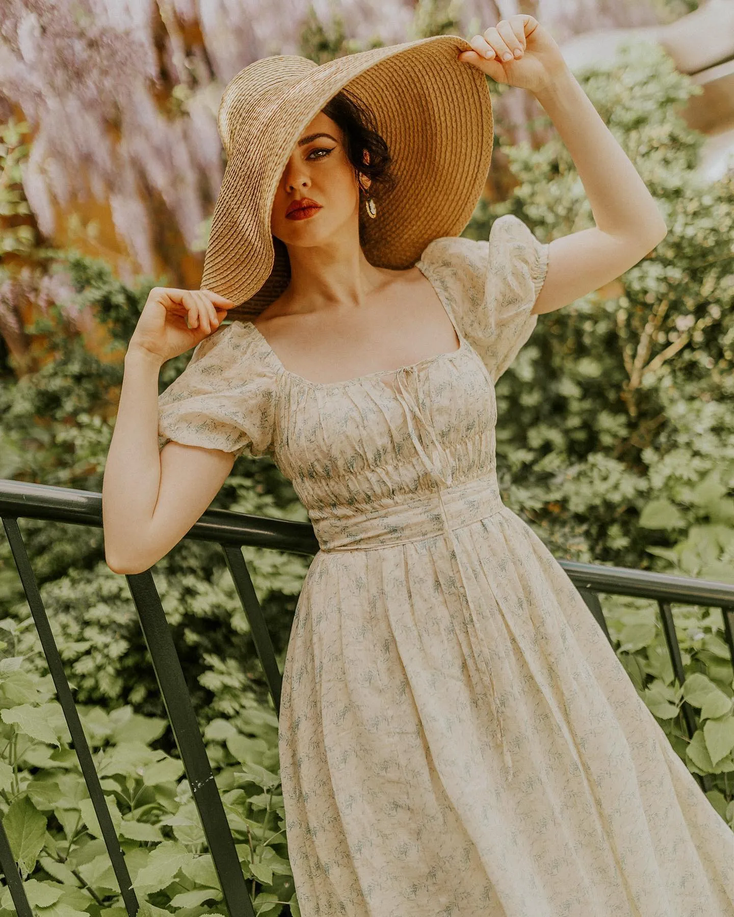 Alice 19 | Garden Floral linen dress