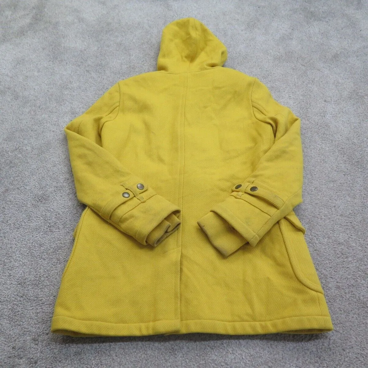 American Eagle Coat Womens Small Yellow With Horn Toggles Duffle Coat Outdoors