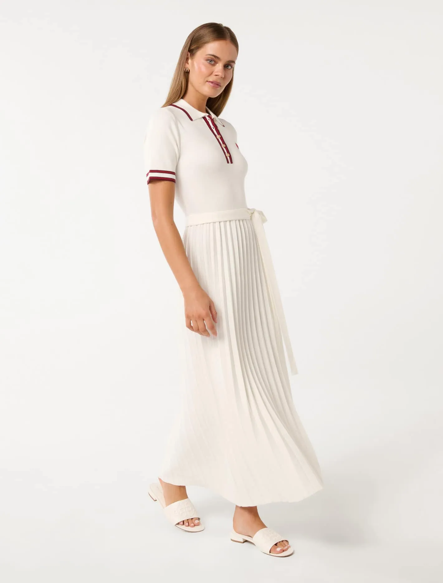 Andie Tipped Pleat Hem Dress