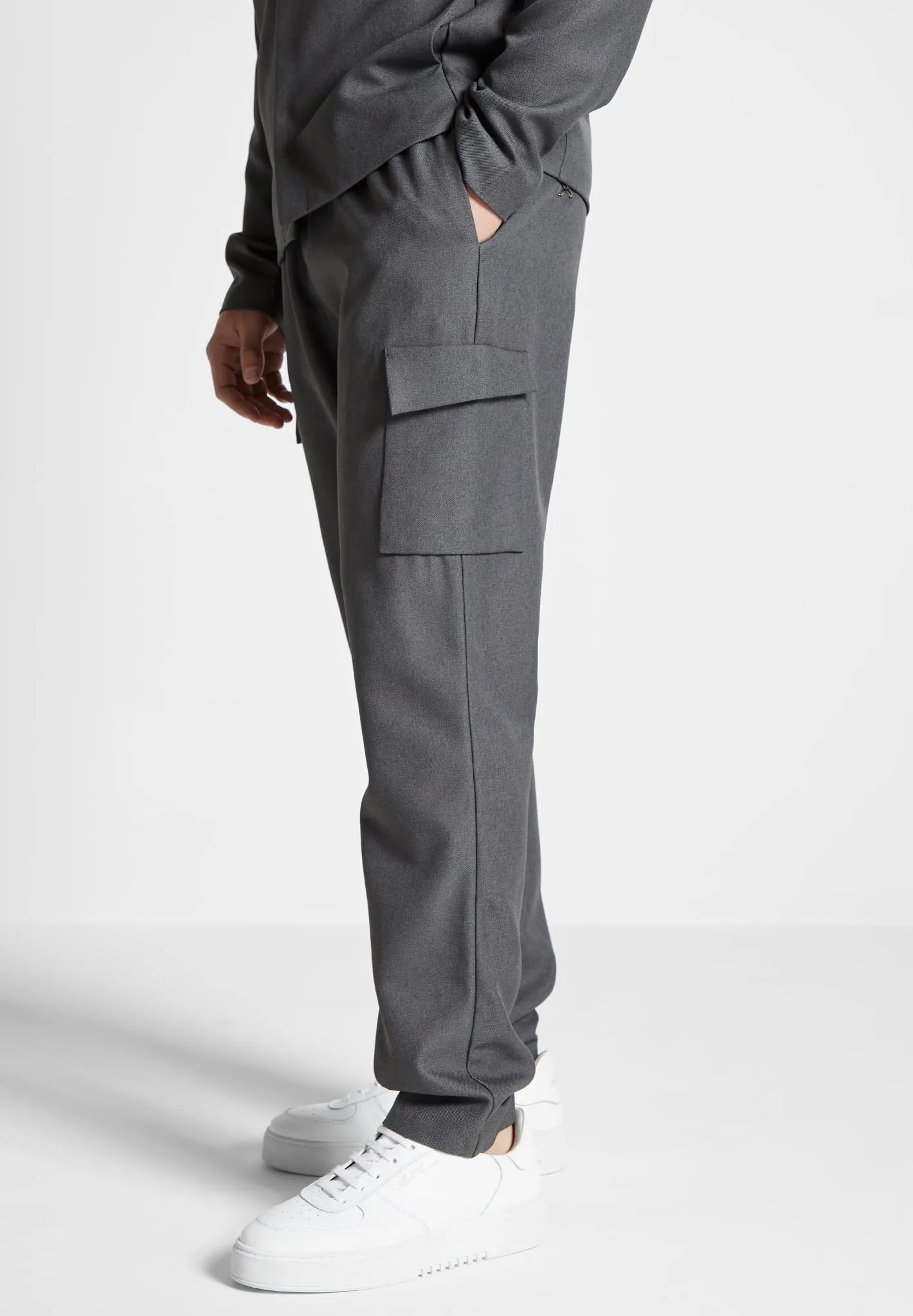 Angular Pocket Cargo Pants - Grey Marl