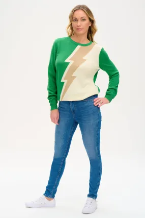 Astrid Jumper | Green Lightning Shimmer