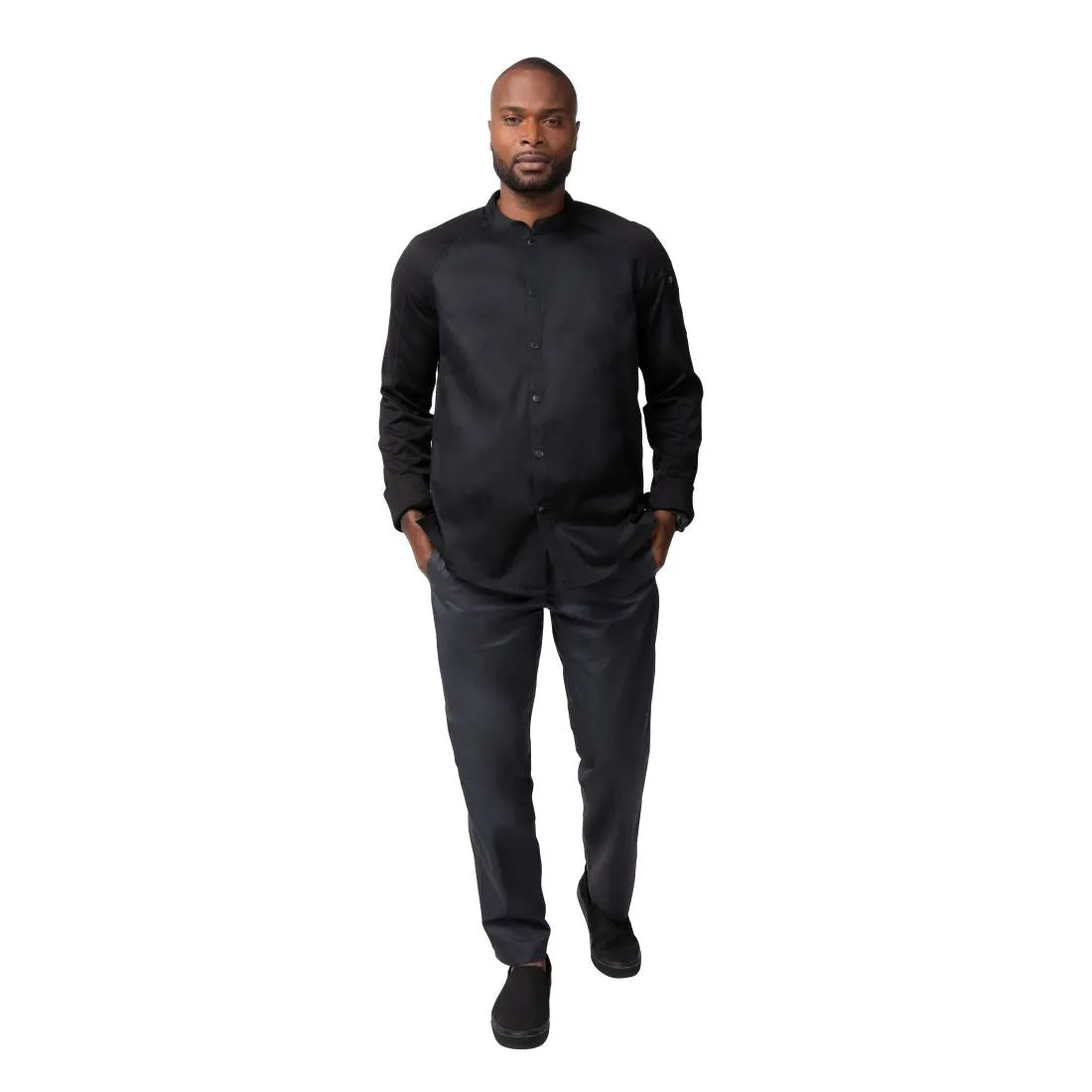 BA075-S Chef Works Tulum Sustainable Chef Jacket Black S