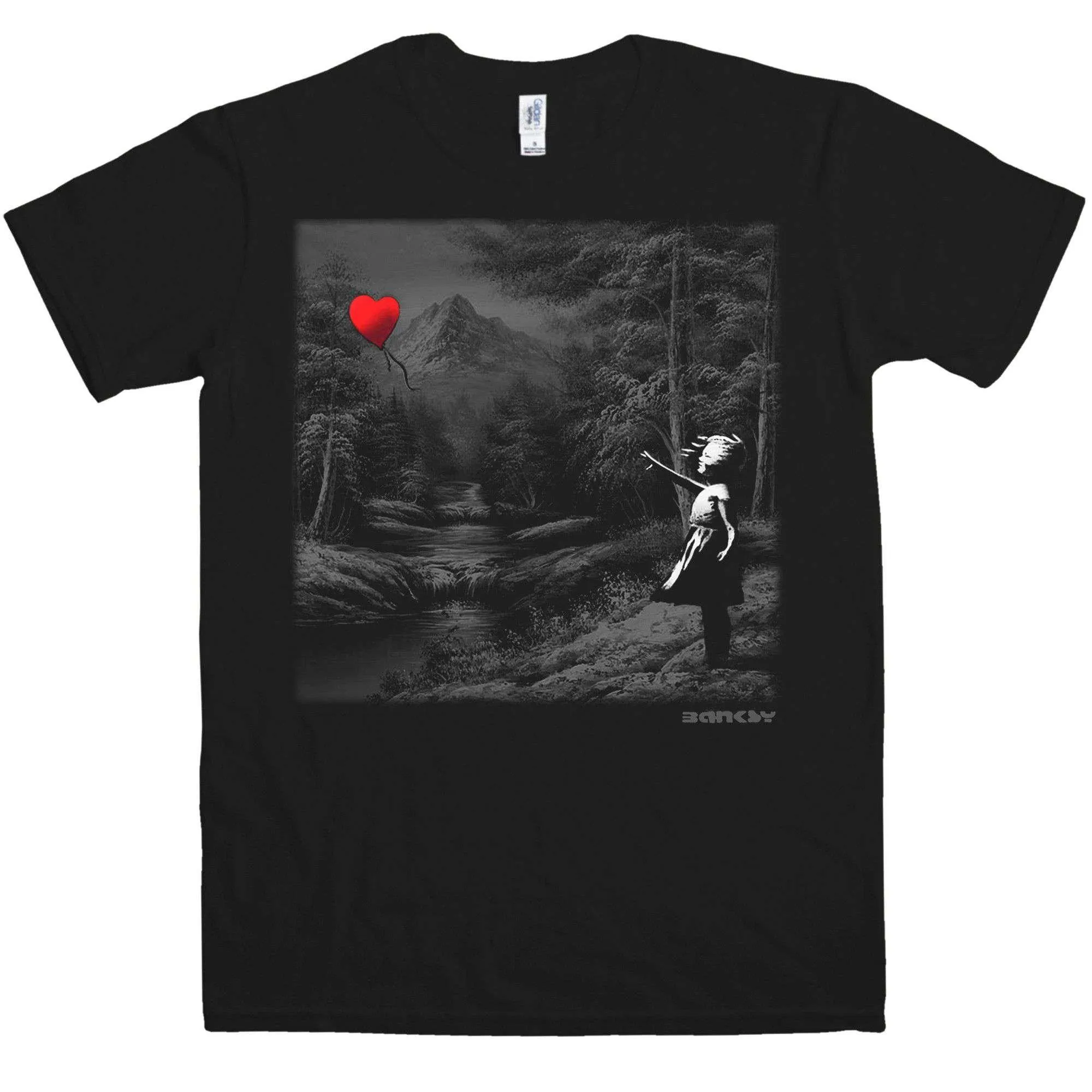 Banksy Balloon Girl Landscape T-Shirt