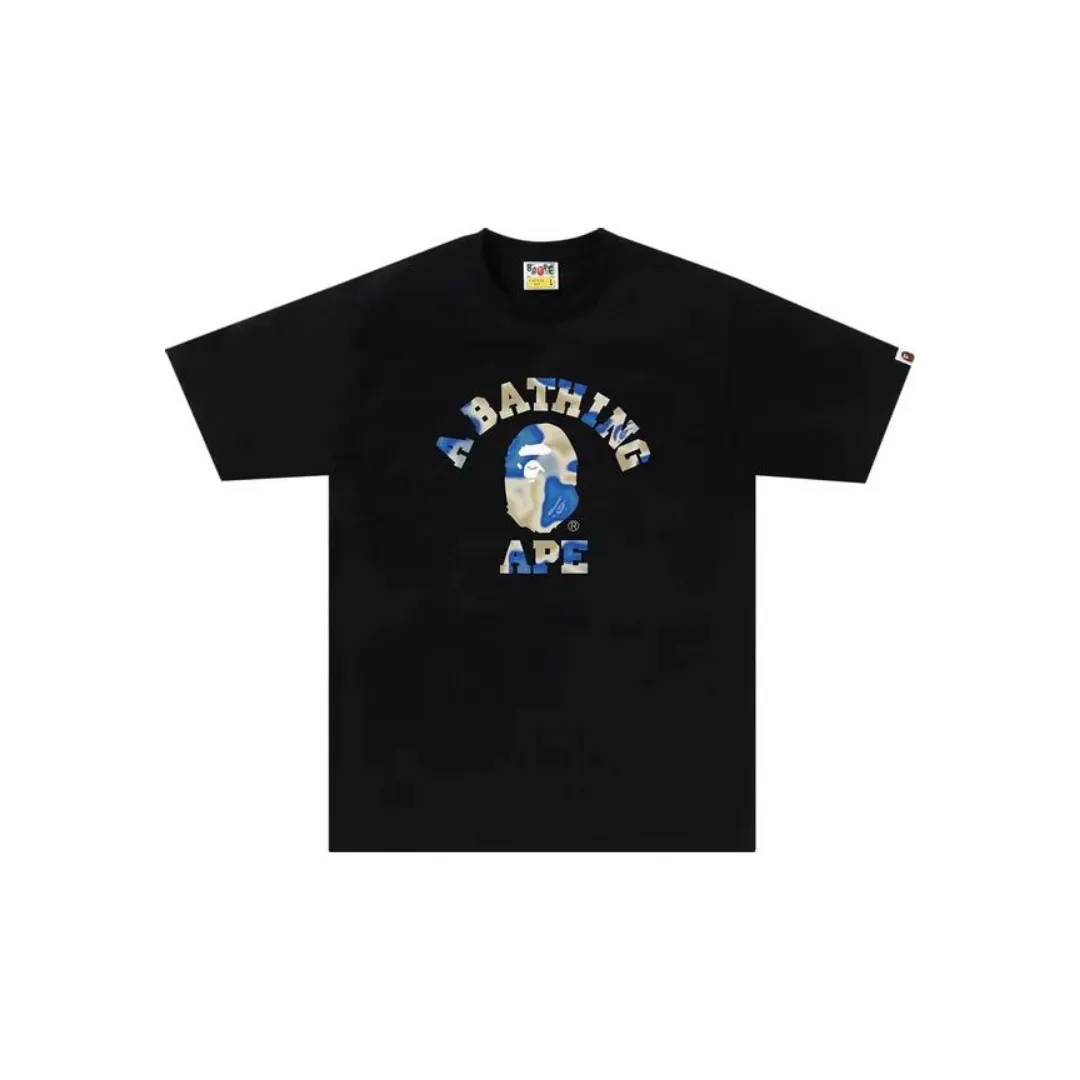 BAPE Liquid Camo College Tee 'Black / Blue' (2024)