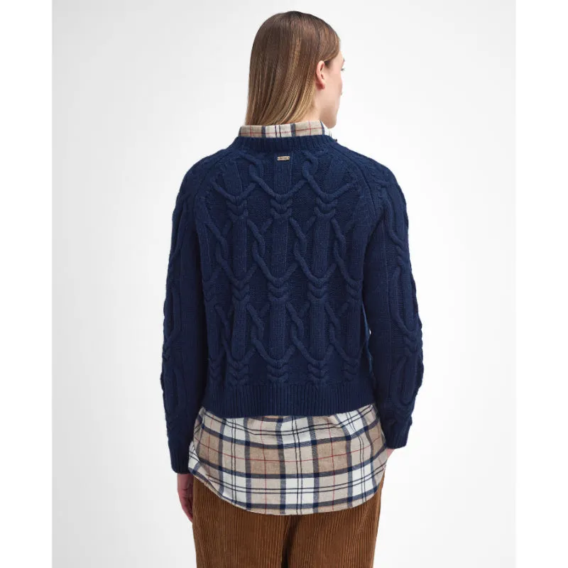 Barbour Elisha Knitted Ladies Jumper - Navy