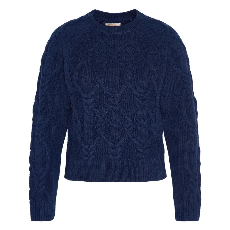 Barbour Elisha Knitted Ladies Jumper - Navy