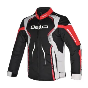 BELA Star youth Kids Motorcycle Jacket Black Red Ice