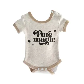 Bencer & Hazelnut Short Sleeve Bodysuit - Pure Magic - Hazelnut - 0000