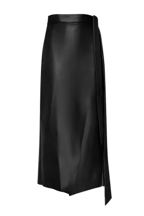 Black midi skirt