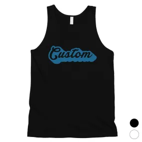 Blue Pop Up Text Cute Calm Rad Custom Mens Personalized Tank Tops