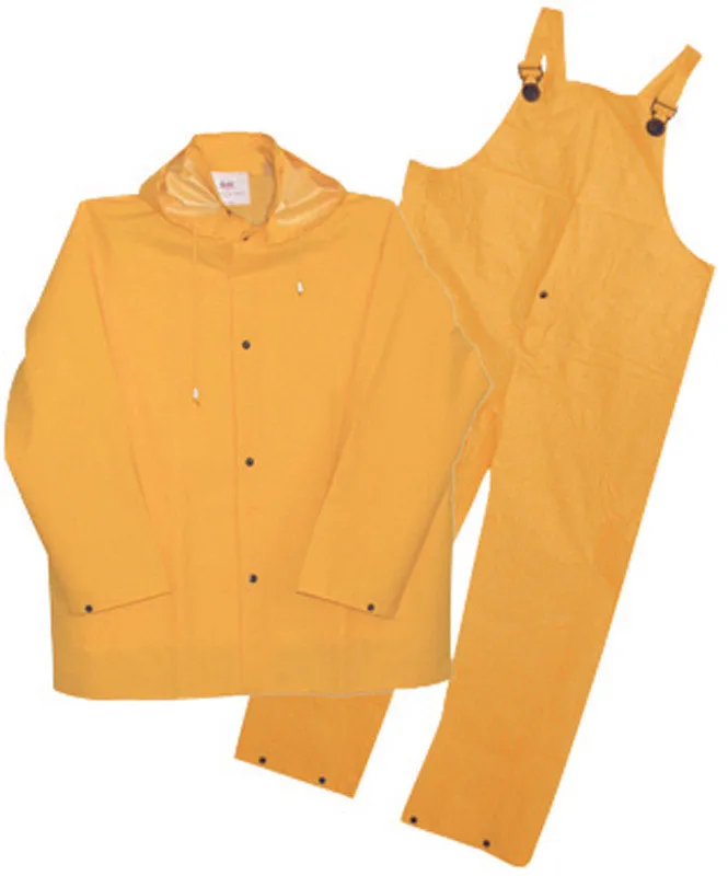 Boss Yellow PVC-Coated Polyester Rain Suit XL - Total Qty: 1