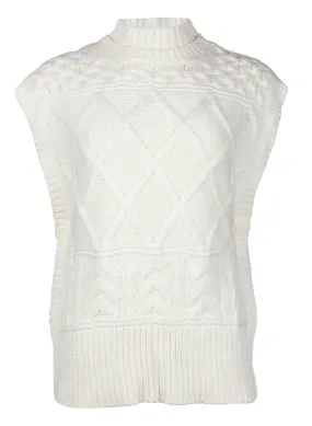 Cable Knitted Vest - Off White