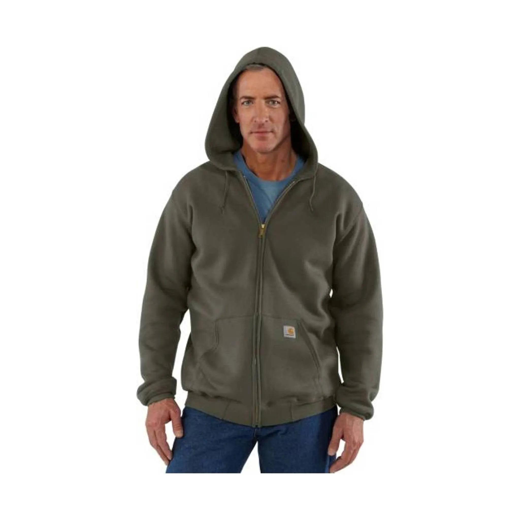 Carhartt Men's Midweight Hooded Zip-Front Sweatshirt - Moss