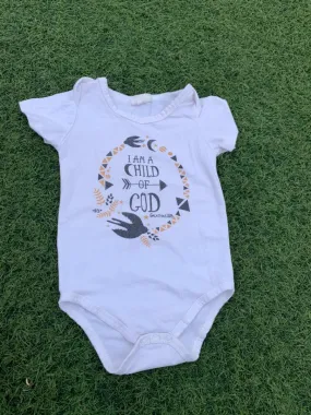 Child of God white bodysuit size 0-6months