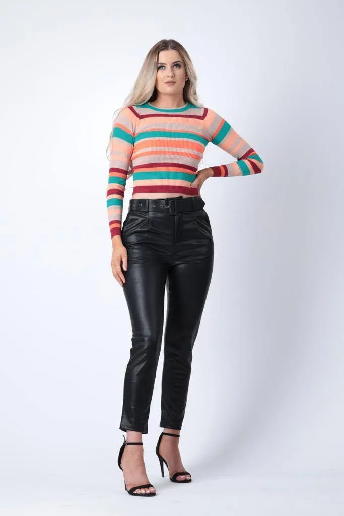 Colourful Striped Knitted Jumper