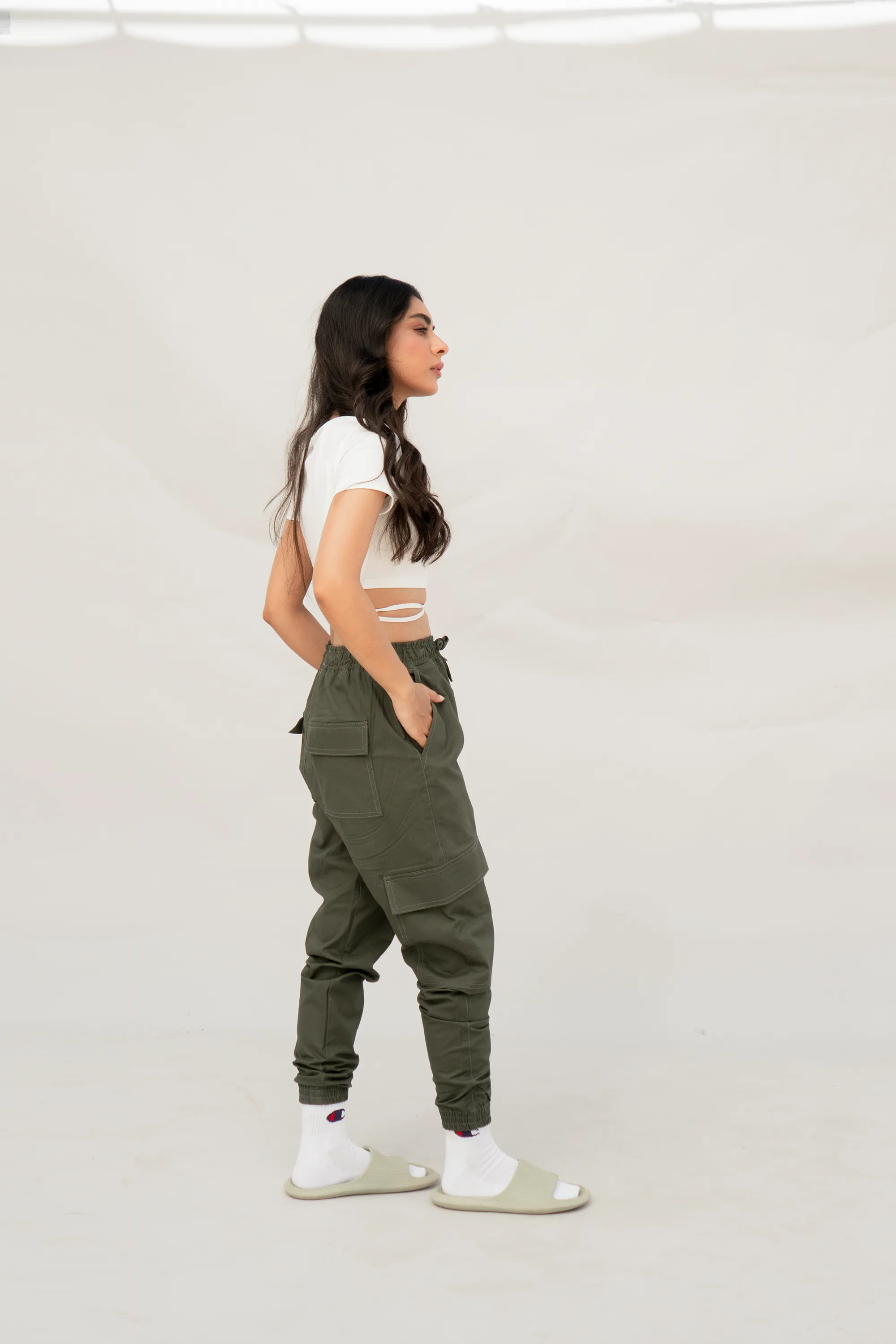 Cuffed Cargo Khaki