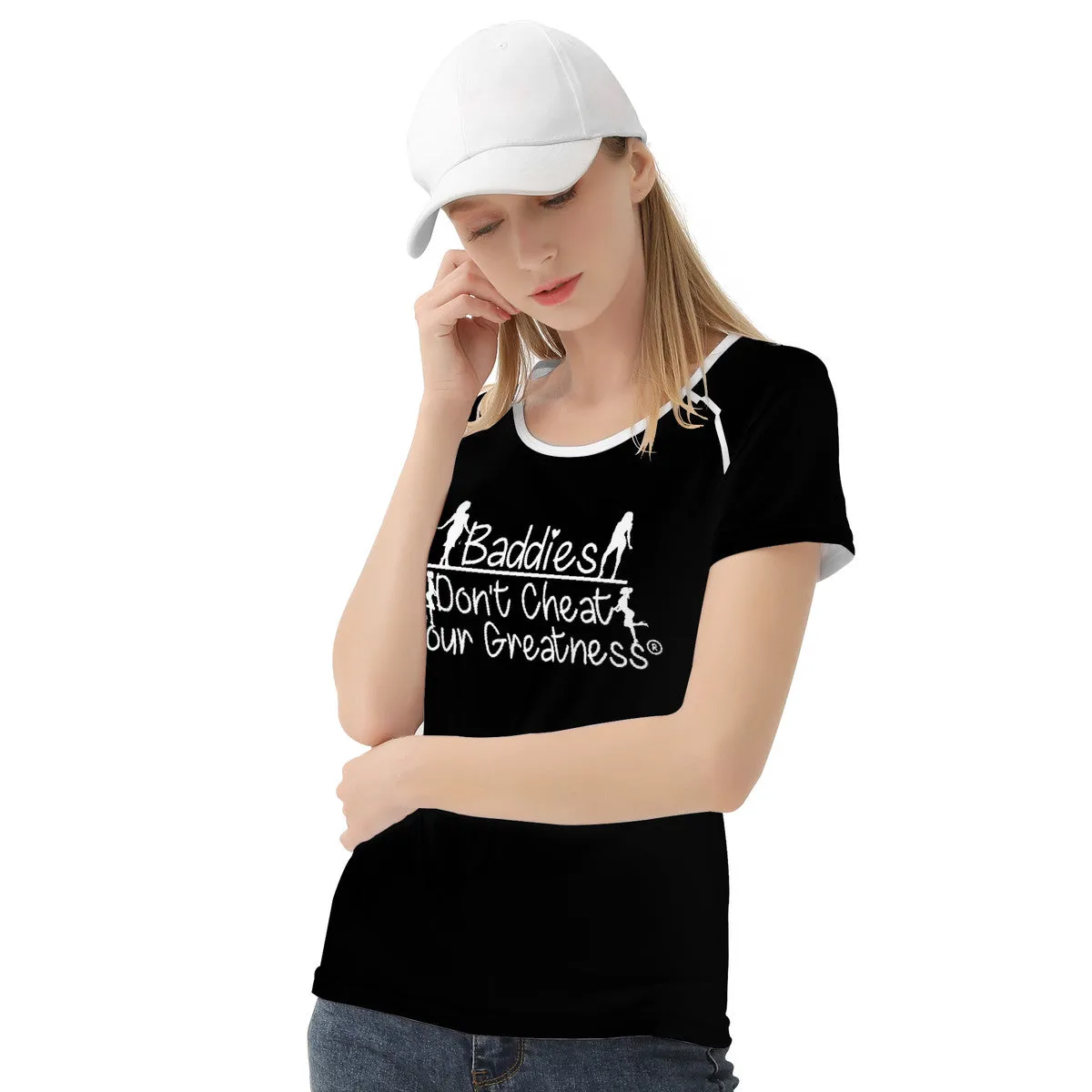 DCYG 24SX Baddies White & Black Women's All-Over Print T shirt