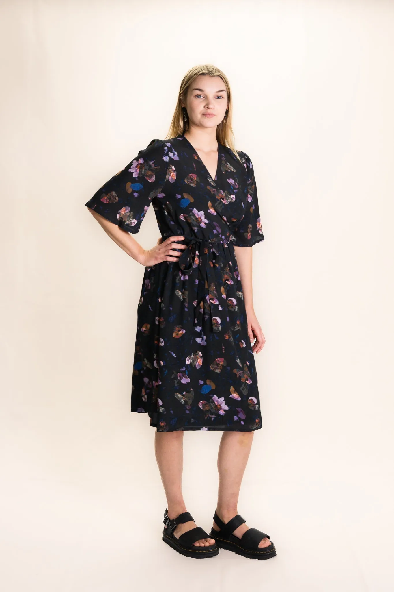 Delight Wrap Dress Dark Matter