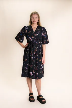 Delight Wrap Dress Dark Matter