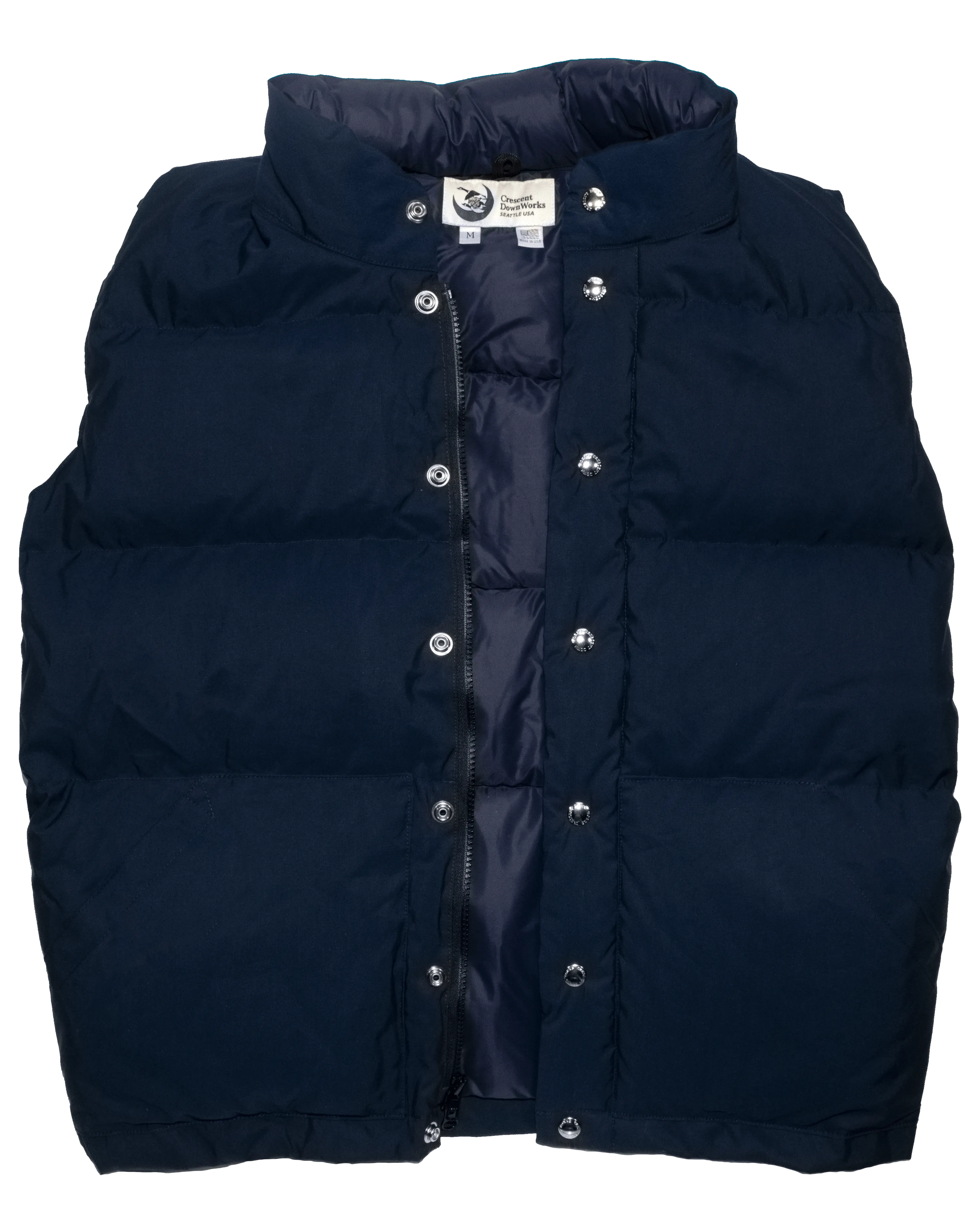 Down Italian Vest - Navy