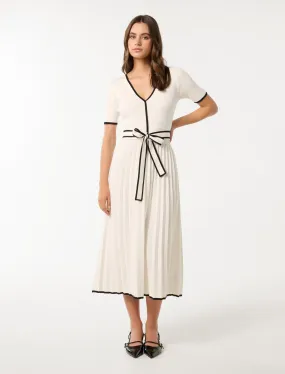 Ellie Tipped A Line Midi Dress