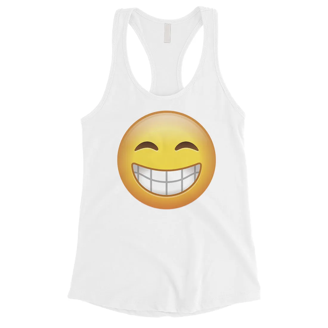 Emoji-Smiling Womens Optimistic Perfect Halloween Costume Tank Top