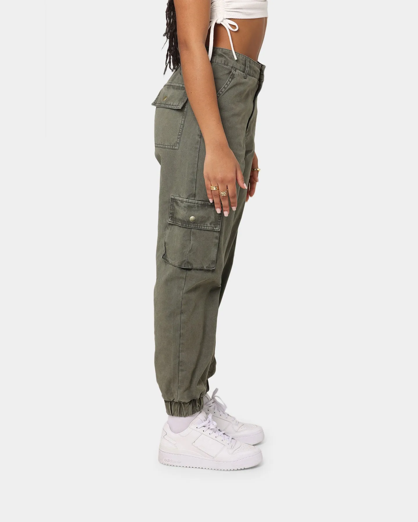 EN.ES Washed Cargo Pants Washed Khaki