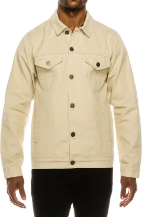 Essential Colored Denim Jacket - Sand