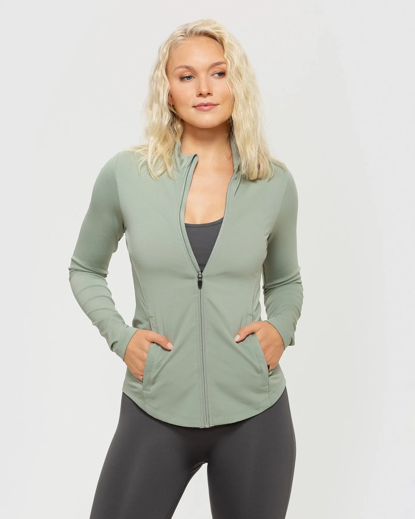 Essential Full Zip Jacket | Olive