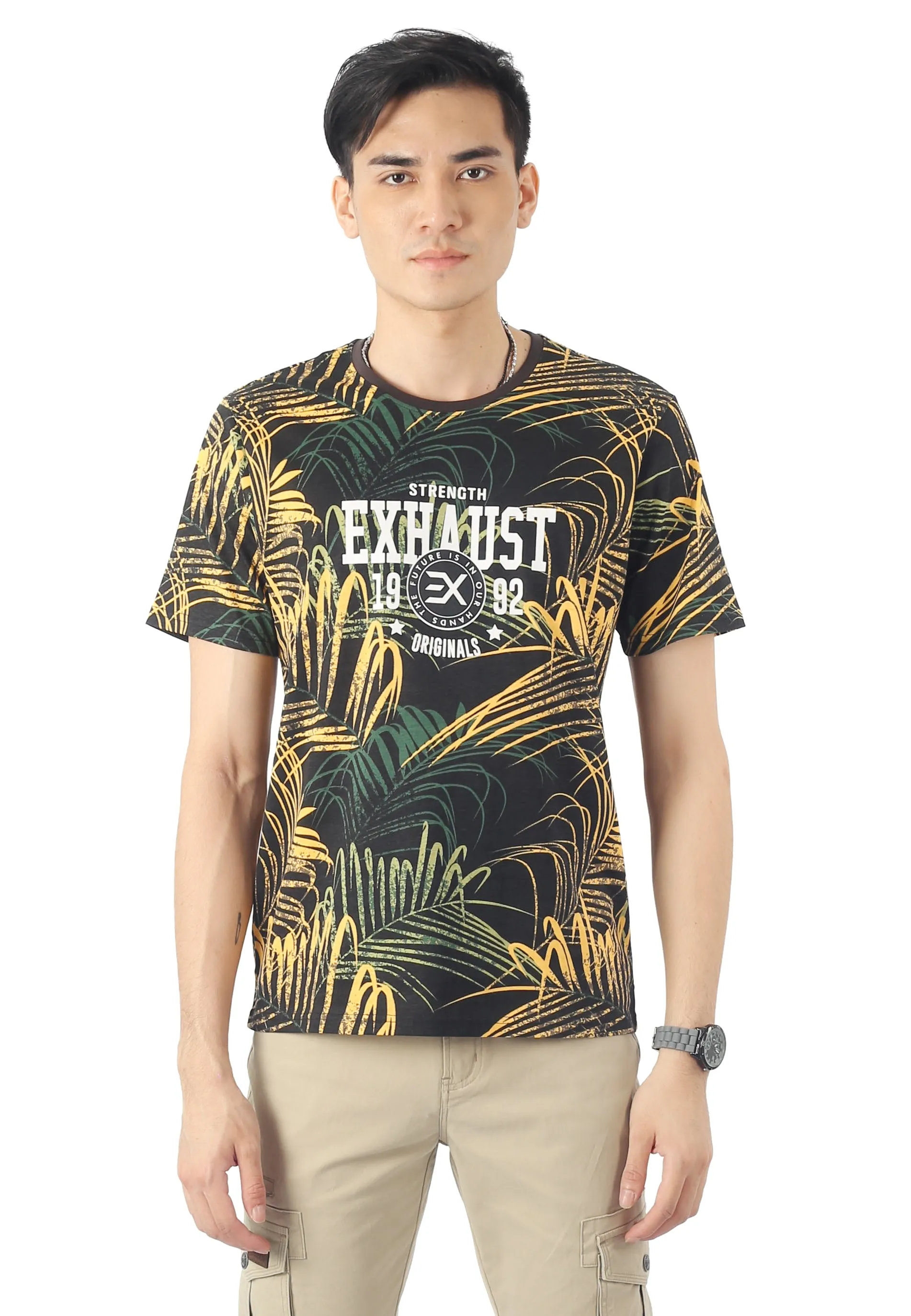 EXHAUST ROUND NECK T SHIRT [FREE CUT] 1683