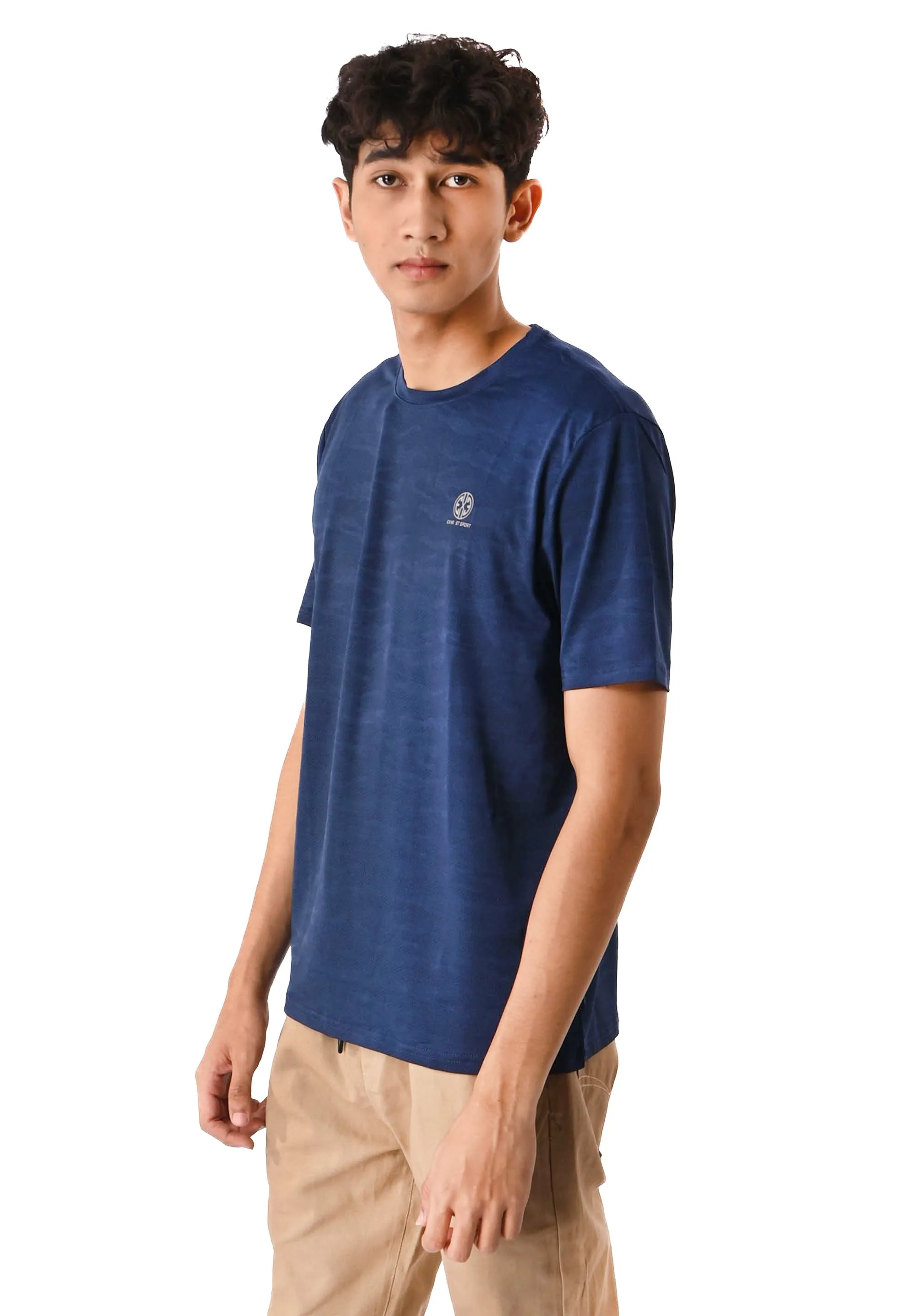 EXHAUST SHORT SLEEVE ROUND NECK T-SHIRT [FREE CUT] 1593