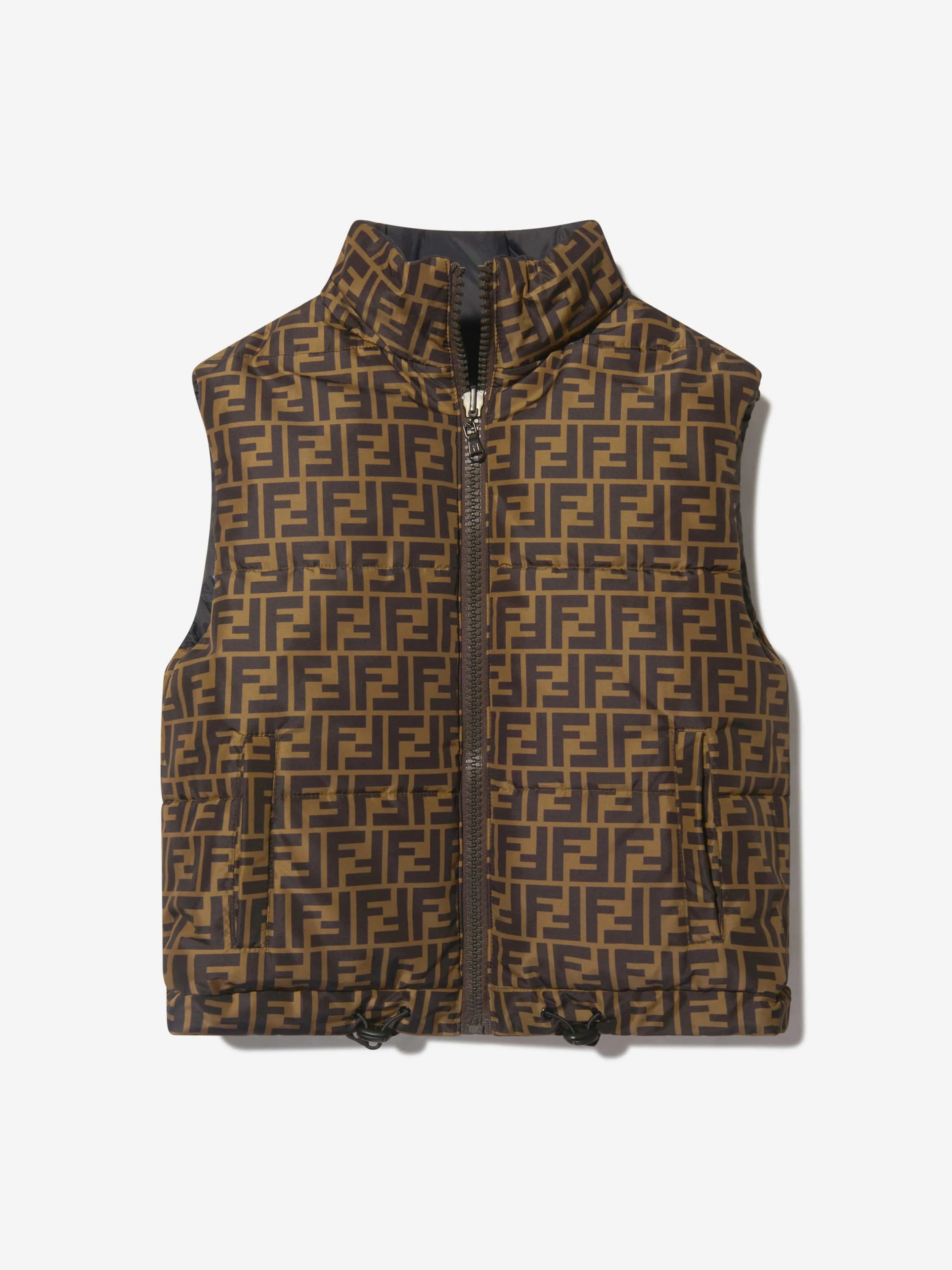 Fendi Kids Down Padded Reversible Gilet