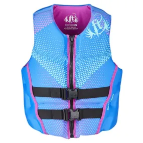 Full Throttle Womens Life Jacket Rapid-Dry Flex-Back-Blue-M