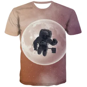 Galaxy T shirts Men Space Tshirts Cool Universe Tshirt Printed Astronaut T-shirts 3d