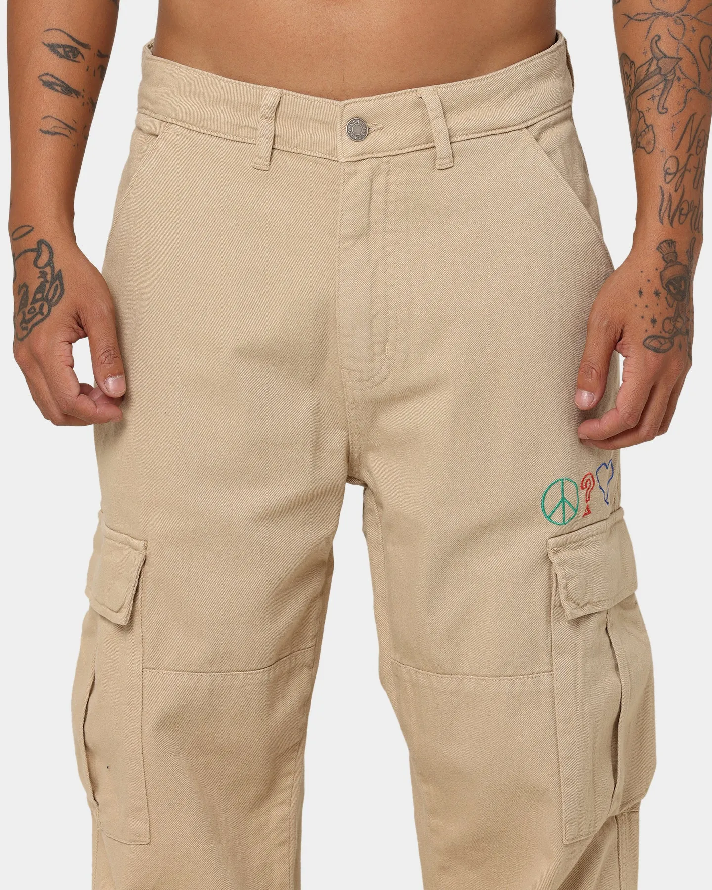 GUESS Originals X J Balvin Cargo Pants Cream Sand