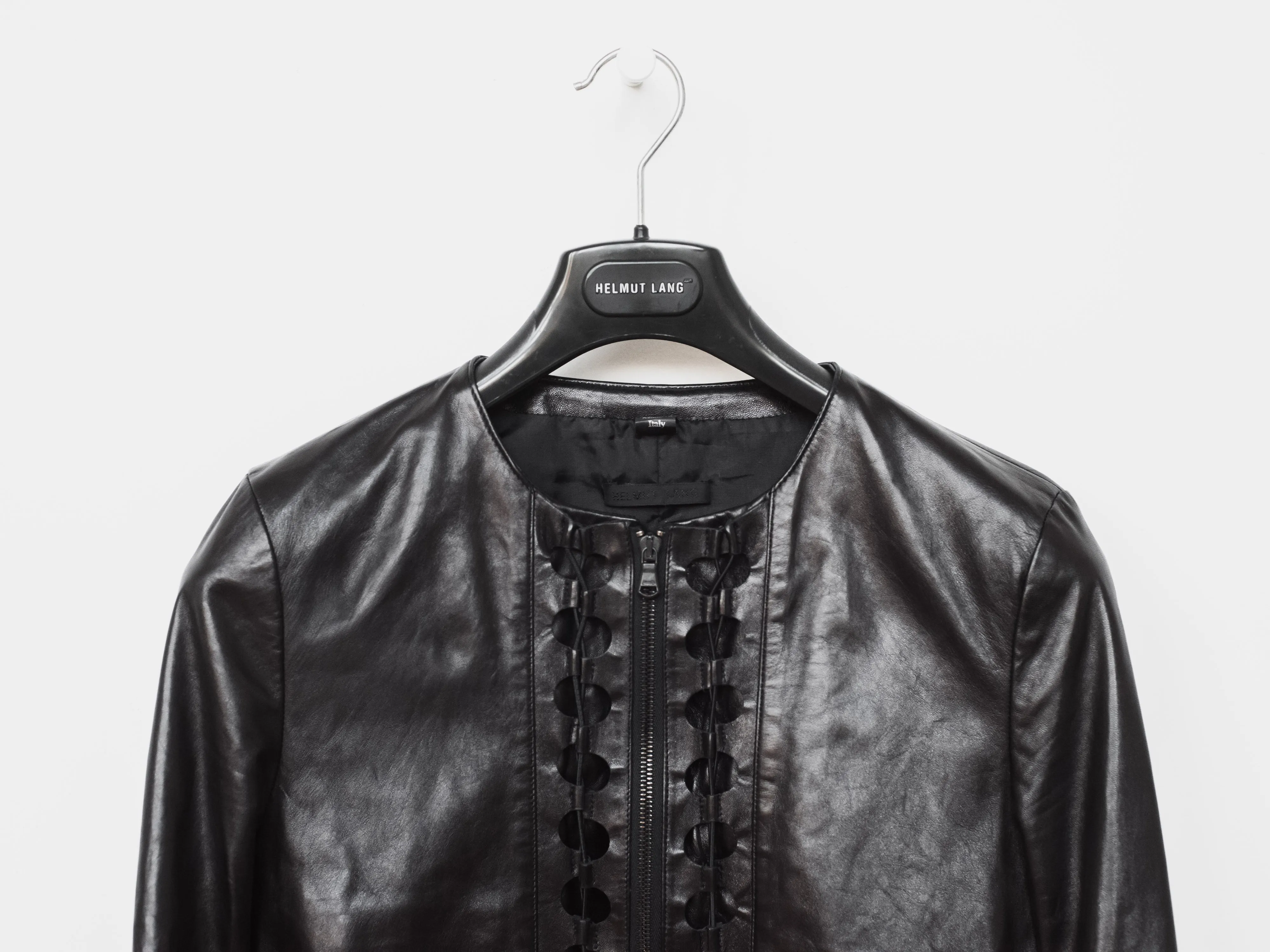 Helmut Lang SS01 Lace Up Corset Leather Jacket