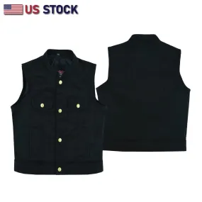 HL21920DMBLACK  Kid's Unisex SOA Denim plain sideToddler Black Vest