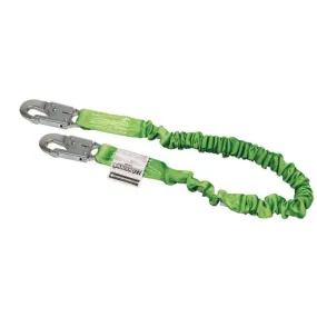 Honeywell Miller 216M-Z7/6FTGN Manyard II Shock-Absorbing Lanyard, 6 ft, Locking Snap Hooks, 310 lb, Green, 1 Each