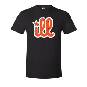 ILL Logo T-Shirt | ILL Logo Black & Orange Tee Shirt